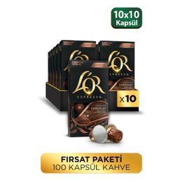 L'or 10'lu Çikolata Aromalı Nespresso Uyumlu Alüminyum Kapsül Kahve