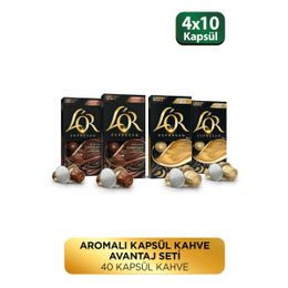 L'or 4x10'lu Aromalı Kapsül Kahve Seti
