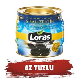 Loras 261-290 Kalibre Teneke 1400 gr Mega Gemlik Siyah Zeytin