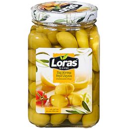 Loras 70-90 Kalibre Cam 900 gr Kırma Kalamata Yeşil Zeytin
