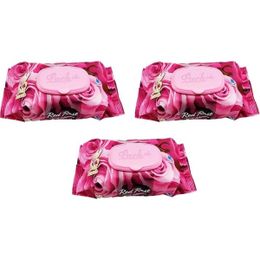 Luckido 3 Paket 90 Adet Kapaklı Gül Kokulu Red Rose Islak Havlu Mendil
