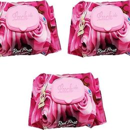Luckido 3 Paket 90 Adet Kapaklı Gül Kokulu Red Rose Islak Havlu Mendil