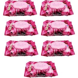 Luckido 7 Paket 90 Adet Kapaklı Gül Kokulu Red Rose Islak Havlu Mendil