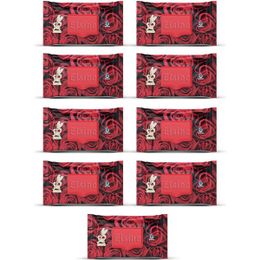 Luckido 90 Adet Kapaklı Gül Kokulu 9 Paket Red Rose Islak Havlu Mendil