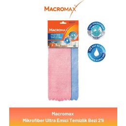 Macromax 2'li Ultra Emici Mikrofiber Temizlik Bezi