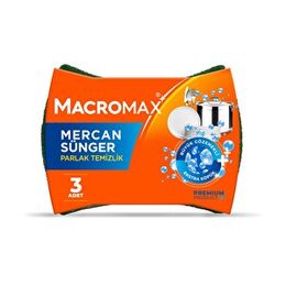 Macromax 3'lü Mercan Sünger