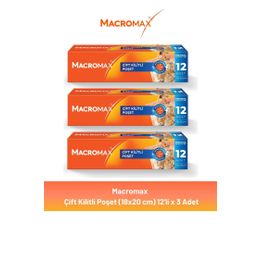Macromax 3x12'li Çift Kilitli Poşet