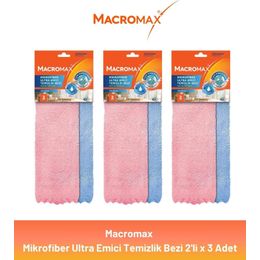 Macromax 3x2'li Ultra Emici Mikrofiber Temizlik Bezi