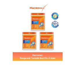 Macromax 3x5'li Rengarenk Temizlik Bezi