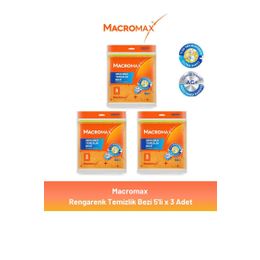 Macromax 3x5'li Rengarenk Temizlik Bezi