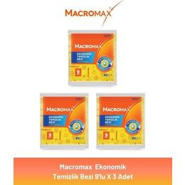 Macromax 3x9'lu Ekonomik Temizlik Bezi