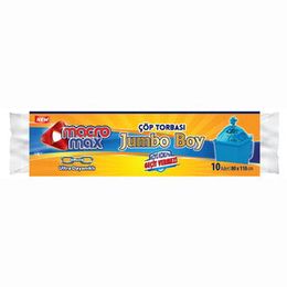 Macromax Extra Güçlü 10'lu Jumbo Boy Çöp Torbası