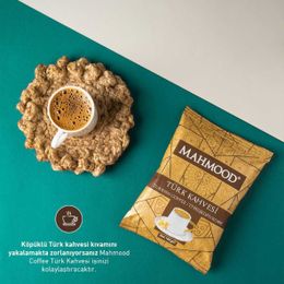 Mahmood 400 gr Ölçek Kaşıklı Teneke Kutu Dibek Kahvesi + 100 gr Orta Kavrulmuş Türk Kahvesi