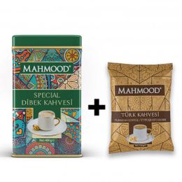 Mahmood Coffee Dibek Kahvesi Ölçek Kaşıklı Teneke Kutu 400 gr + 100 gr Orta Kavrulmuş Türk Kahvesi