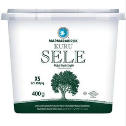 Marmara Birlik 400 gr XS 321-350 Kuru Sele Siyah Zeytin