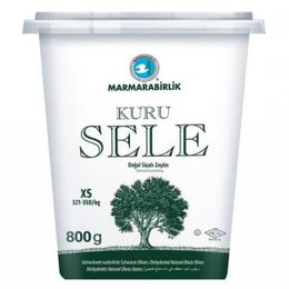 Marmara Birlik Doğal Kuru Sele 321-350 Kb Xs 800 gr Siyah Zeytin