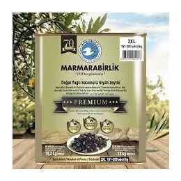 Marmarabirlik 10 kg 2Xl 181-200 Kb Premium Dogal Siyah Zeytin