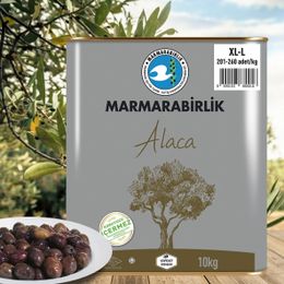 Marmarabirlik 10 kg Alaca Xl-L 201-260 Kb Doğal Siyah Zeytin