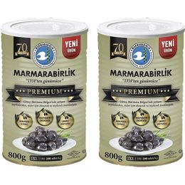 Marmarabirlik 2x800 gr Premium 2XL Doğal Salamura Siyah Zeytin