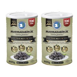 Marmarabirlik 2x800 gr Salamura Doğal Siyah Zeytin