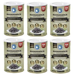 Marmarabirlik 6x800 gr 2XL Doğal Siyah Zeytin Salamura