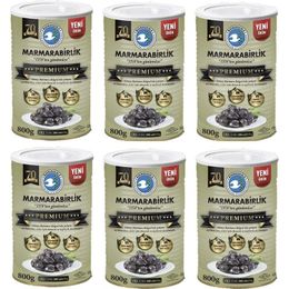 Marmarabirlik 6x800 gr 2XL Doğal Siyah Zeytin Salamura