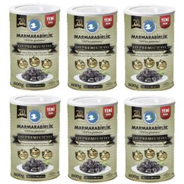 Marmarabirlik 6x800 gr 2XL Doğal Siyah Zeytin Salamura