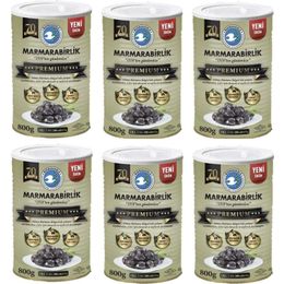 Marmarabirlik 6x800 gr 2XL Doğal Siyah Zeytin Salamura