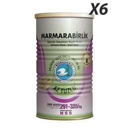 MarmaraBirlik Az Tuzlu 291-320 Kb Siyah Zeytin 6 X 800 G ST00319