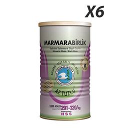 Marmarabirlik Az Tuzlu 291-320 KB Siyah Zeytin Teneke 6 x 800 G
