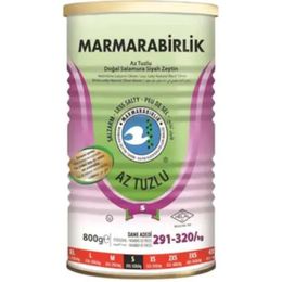 Marmarabirlik Az Tuzlu Salamura 291-320 KB Siyah Zeytin 6 x 800 G
