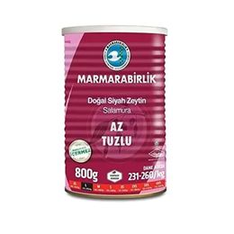 Marmarabirlik Az Tuzlu Teneke L Boy 800 gr Salamura Siyah Zeytin