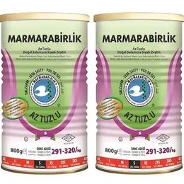 Marmarabirlik Doğal Siyah Zeytin Salamura Az Tuzlu 800 gr 2 Adet