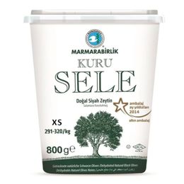 Marmarabirlik Kuru Sele Hususi 291-310  XS Siyah Zeytin Pet 800  gr