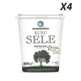 MarmaraBirlik Kuru Sele Zeytin 800 gr (321-350) Xs 4 Adet ST00328