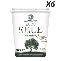MarmaraBirlik Kuru Sele Zeytin 800 gr (321-350) Xs 6 Adet ST00329