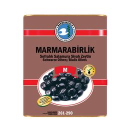 Marmarabirlik M Süper Yağlı Sele Siyah Zeytin 261-290 10 Kg Teneke