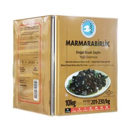 MarmaraBirlik Mega 201-230 Kb Xl Doğal Siyah Zeytin 10 Kğ Z101