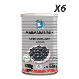 Marmarabirlik Salamura Siyah Zeytin Teneke (L) 800 gr - 6'lı