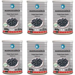 Marmarabirlik Salamura Siyah Zeytin Teneke (L) 800 gr - 6'lı