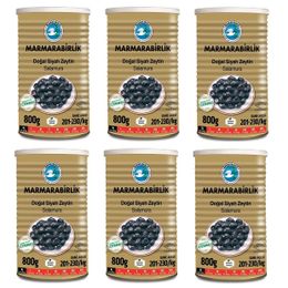 Marmarabirlik Salamura Siyah Zeytin Teneke (Xl) 800 gr - 6'lı