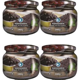 Marmarabirlik Siyah Sade Ezme Zeytin 340 gr Cam 4'lü