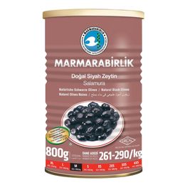 Marmarabirlik Teneke  800 gr M Salamura Süper Siyah Zeytin 261 - 290 Kalibre