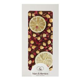 Mary & Shevkey 110 gr Kuvertür Çikolata Gül Yaprağı Fındık ve Lime İçeren Meyveli Lüks Kuvertür Standart Sütlü Çikolata