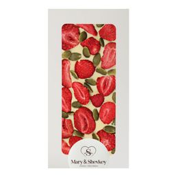 Mary & Shevkey 115 gr Kuvertür Çikolata Kabak Çekirdeği ve Çilek İçeren Meyveli Lüks Kuvertür Standart Beyaz Çikolata