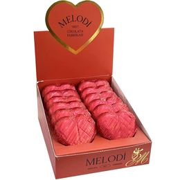 Melodi Çikolata 30 gr Yaldızlı Kırmızı Kalp Çikolata