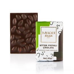 Melodi Çikolata 60 gr Bitter Antep Fıstıklı Beyoğlu Çikolatası