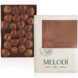 Melodi Çikolata 60 gr Bitter Fındıklı Beyoğlu Çikolatası