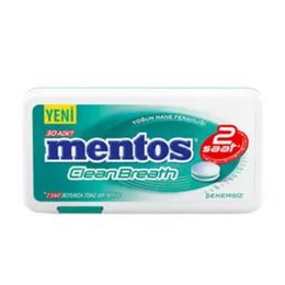 Mentos 2x21 gr 2 Saat Clean Breath Yoğun Nane Ferahlığı Tablet Şeker