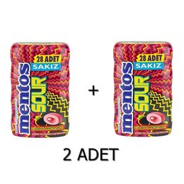 Mentos 56 gr Sour Çilek Aromalı Draje Sakız
